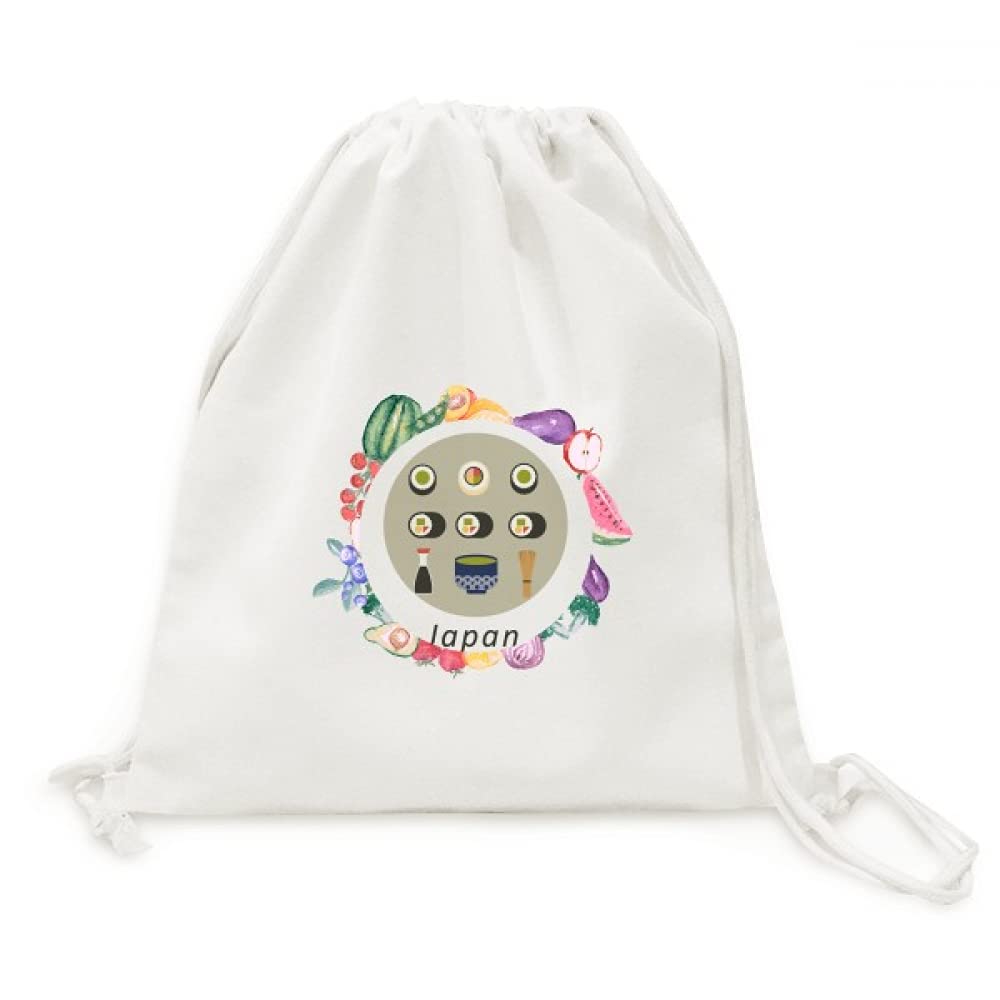 Sac en tissu pliable sushi japonais traditionnels et légumes aliments locaux - 6