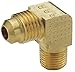 Tompkins 49-04-06 SAE Flare Fitting, SAE 45* Tube to Pipe Elbow 90*, 7/16-20 x 3/8-18, Brass