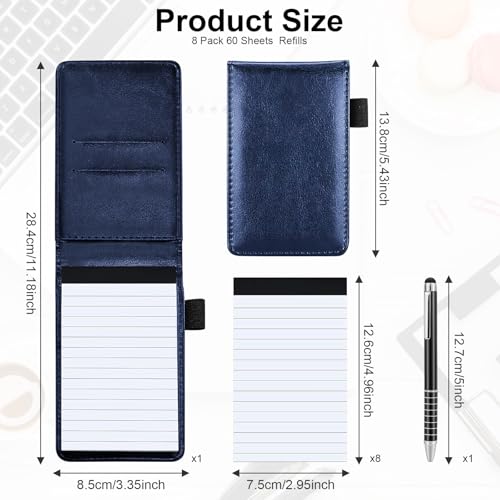 Mini calepin de notes avec porte-stylo idéal pour les déplacements pro