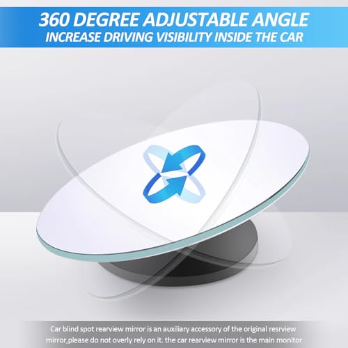 Qilucky 2PCS Blind Spot Mirror, 2\" Round HD Glass Frameless Convex Rear View Mirrors,Exterior Accessories with Wide Angle Adjustable Use for Car SUV and Trucks