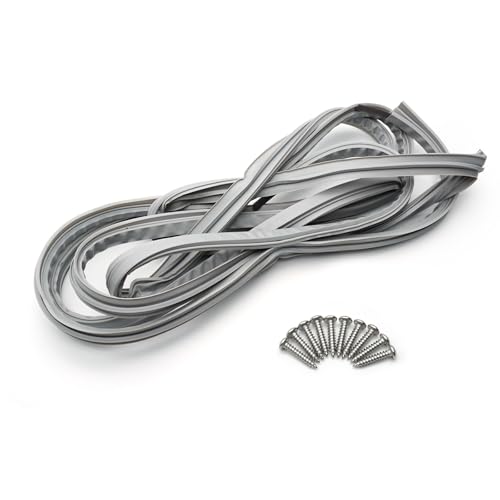 Magnetic Door Gasket Replacement Compatible with U.S. Cooler Walk-In Doors, 3-Sided Single Dart with Hardware Kit, Actual Size 35-3/4" x 76-1/4", Door Seal for Freezer & Cooler