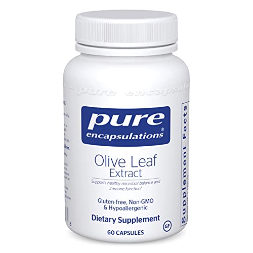 Pure Encapsulations - Olive Leaf Extract - Hypoallergenic Supplement Supports Immune System and Healthy Intestinal Environment - 60 Capsules