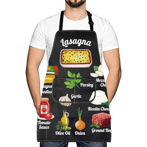 Italy Beef Lasagna Mozzarella Recipe Lover Cooking Apron Pasta Lover