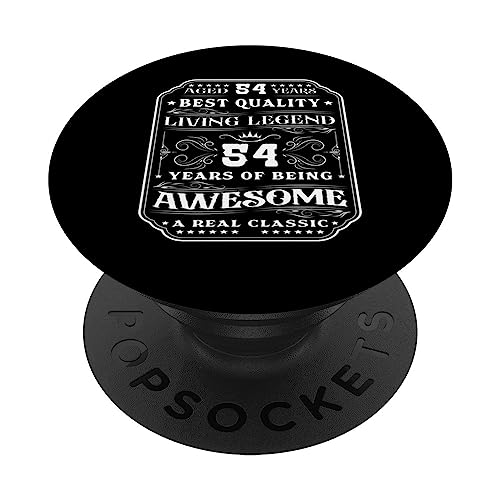 54 años siendo increíble 54 cumpleaños hombre PopSockets PopGrip Intercambiable