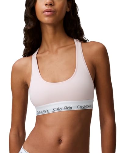 Calvin Klein Modern Cotton Unlined Wireless Bralette, Nymph's Thigh, Large