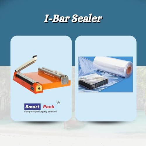Image of SMART PACK I-Bar Sealer Machine, Heat Sealer, Sealer Machine, Packing and Cutting Machine With Smart Pack's Heat Gun, 16 Inch Polyolefin R oll15 Mic.