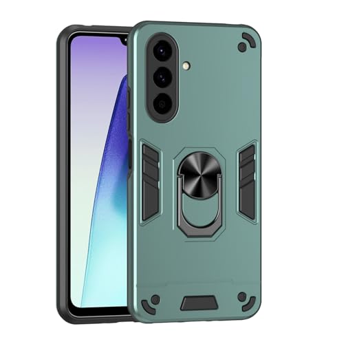 �X�}�z�P�[�X �Ή��@�� for Samsung Galaxy A57 5G �J�[�}�E���g���C�X�^���h [�n�[�hPC+TPU] 2 in 1 �ϏՌ��E�ϗ��� �����Y�ی�@�\�t�� Green