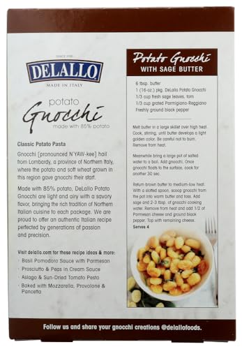 DeLallo, Potato Gnocchi, 16 oz (454 g)(Pack of 6)