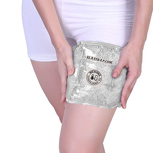 Poche de gel chaud/froid cuisse - Compresse glace jambe - Réutilisable - Réglable - Soulagement Douleurs et blessures - Sports et loisirs