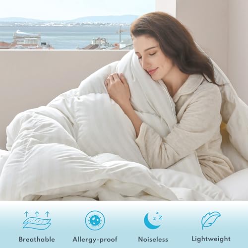 Down Feather Comforter Full Size - All Season Hotel Duvet Insert