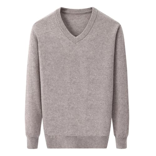 Hdhdeueh Men Cashmere V-Neck Large Sweater Casual Thick Pullovers Knitted Jumper2