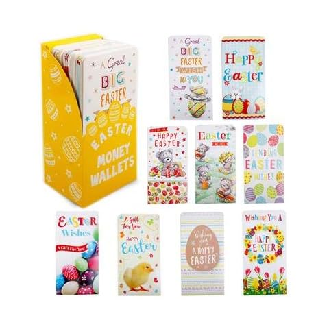 9 X Easter Money Wallets with Envelopes Traditional and Cute Style Cash Card Gift Cover