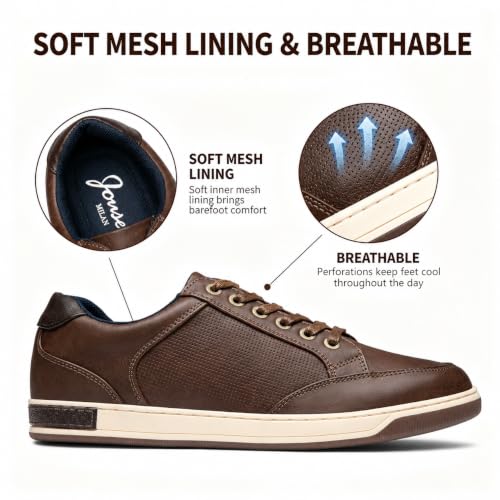Image of Jousen Men's Casual Shoes Dress Sneakers | Business Casual, Lightweight, Memory Foam Insole, Retro Simple , Non-slip, Casual, Office, Daily Commute, Walking