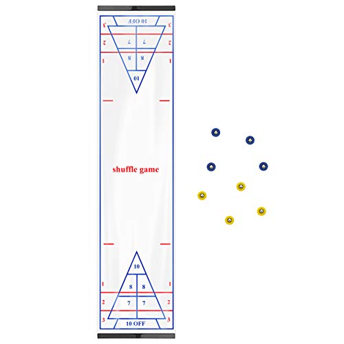 Fairly Odd Novelties Tabletop Shuffleboard Compact Portable Mini 0.87 Lb Travel Family Board Game, White - Thumbnail 3