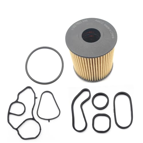 Image of AMCC Engine Oil Filter Cooler Gasket 3 Kit Replace：11427622446 | Compatible with MIni Cooper 2007-2015, Countryman 2011-2016, Cooper Paceman 2013-2016 Replace：11428643747 11428643758