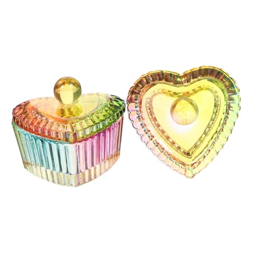 NOLITOY 2個 カラフルな カ nail polish nail gel mixer 蓋付きネイルコンテナ 取り外し可能な ア ルネイル用ネイルホルダー プロの爪皿 ガラス