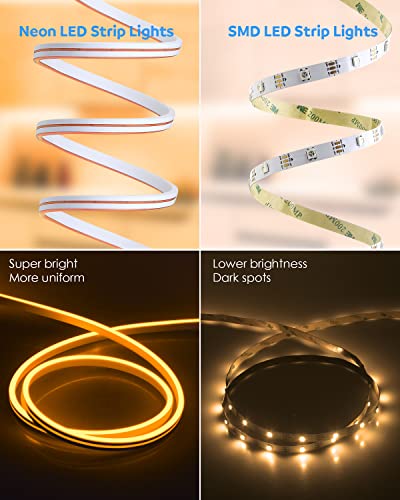 Aclorol Neon Lights Led Neon Rope Light Strip Orange 12V 5M Flexible Neon Led Strip Light Waterproof Neon Sign For Bedroom Wall Indoor Outdoor Party Diy Decoration Smd2835 600Led (Not Power Supply) #TOP3