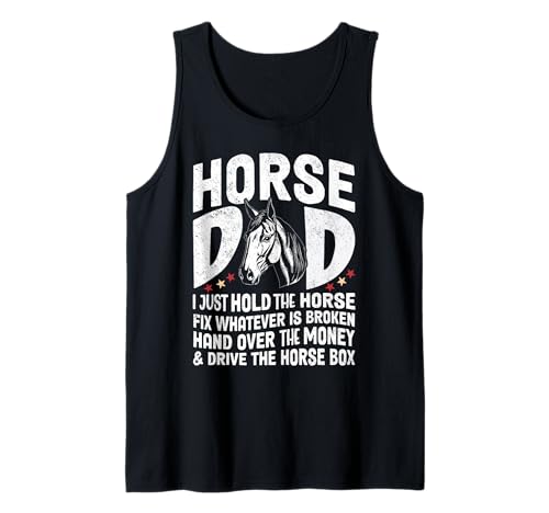 Homme Horse Dad Funny Equestrian Riding Rider Dad Débardeur
