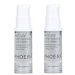 2Pcs Makeup Primer For PHOERA All Matte Oil Free Full Coverage Foundation Base Long Lasting Hydrating Smoothing Moisturizing Makeup Base Matte Face Foundation Primer (#2pcs 6ml)