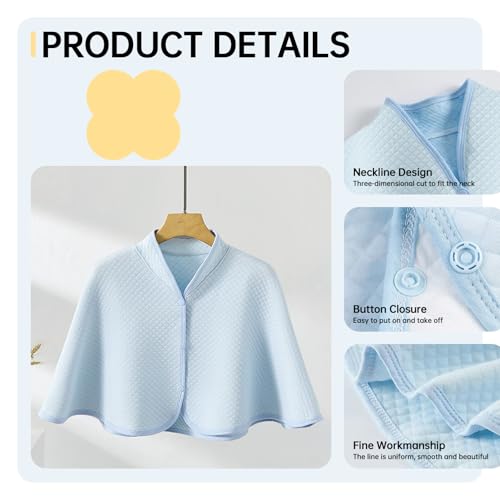 Image of QBLEEV Parrot Anti-Scratch Shoulder Protector, Bird Diaper Poop Cover Pad for Parakeets Cockatiels Conures, Cotton Shawl Cape for Birds to Stand on Shoulders, Pet Arm Guard for Lovebirds Finches