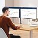 MOUNT PRO Dual Monitor Mount Fits 13-32 Inch/17.6lbs LCD Screen, Computer Monitor Desk Mount, Articulating Monitor Arm, Height Adjustable Display Stand for 2 Monitors, VESA Mount 75x75/100x100mm