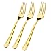 WDF 225 Gold Plastic Forks7.4inch - Heavyweight Disposable Gold Silverware-Perfect Plastic Utensils for Parties, Weddings and Catering Events (Gold Forks)