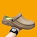 Men's Casual Work Sandals Solid Color Soft Sole Fashion Shoes Unisex Garden Chef Shoes Non Slip Water Proof Kitchen Clogs with Arch Support (Coffee, 7.5)