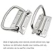 TTZEZE 2 Pack Heavy Duty Silver Metal Industrial Equipment Box Pull Handle Ring Handle Hardware, Surface Mount Case Handle for Wood Metal Case Chest Cabinet Toolbox with Mounting Screws