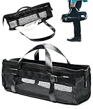 TOKYO CRAFTS エアドライ ペグケース 丸洗い可能 防水 二重底 大容量 40cm メッシュ ブラック AIRDRY