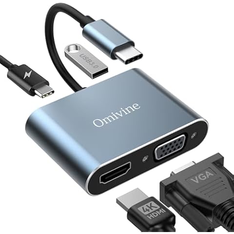 Omivine 4 in 1 USB C Hub Adapter Cover