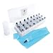 27 Piece Cake Decoration Icing Tips Set With Piping Bag - Stainless Steel Dispenser Nozzle Kit For Professional Baking. Coupler Tools Supply and Storage Case. Child Safe Sugar Craft family friendly.