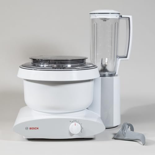 Image of Bosch Blender Bundle - White Universal Plus Mixer, Dough Hook Extender, and Blender