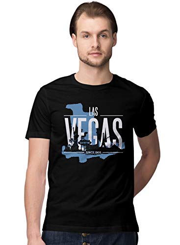 BLAK TEE Herren Las Vegas USA Skyline T-Shirt L
