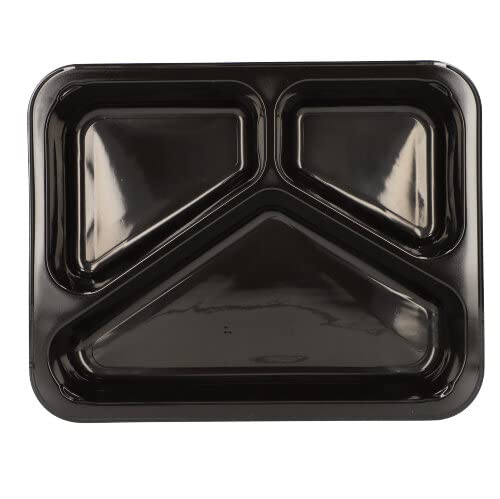 500 Mikrowellenschalen, PP 3-geteilt 765 ml schwarz Menüschalen