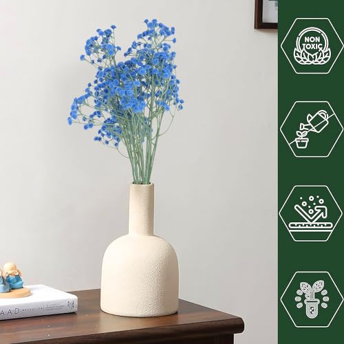 Image of HOMEVERSE 05 Pcs Baby Breath /Gypsophila Artificial Fake Silk Plants Wedding Party Decoration Real Touch Flowers DIY Home Garden(Light Blue-05)