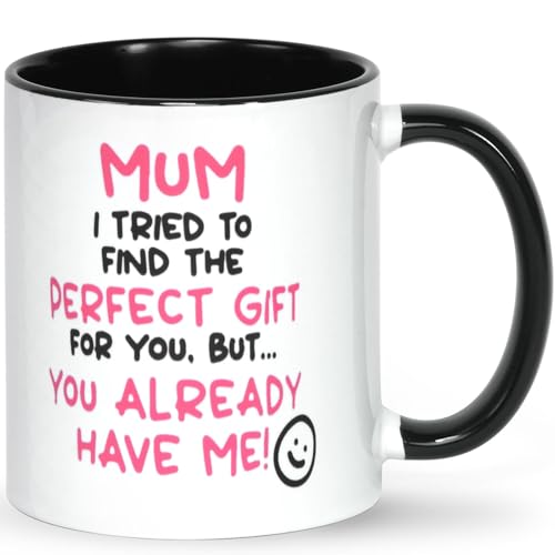 HilihoHaven You Already Have Me Mug Mum Gift from Daughter Son Funny Mothers Day Mug Birthday Present for Mom with Playful Quote 11oz White Ceramic Tea Coffee Cup (White)
