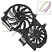 GDSMOTU Cooling Fan 622540 for Audi for A4 Quattro 2002-2009 for Audi for A4 2002-2009 Black Driver Passenger Side/LH RH Electric Cooling Fan