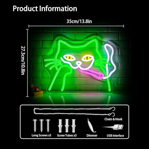 Image of Cat Neon Sign Led Sign Neon Signs for Wall Decor Neon Lights