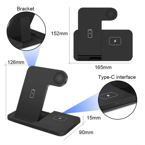 Kit Base Carregador Indução para iPhone 8 em diante + Fonte QC3.0 (3 em 1)