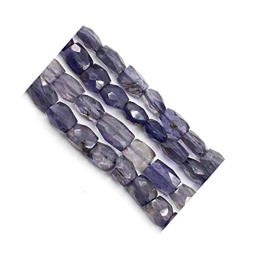 Iolite naturelle pierres précieuses perles ovales à facettes, cadeau artisanal