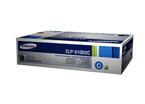 Image of Samsung Clp-510 Clp-510N Standard Cyan / Blue Colour Laser Toner Printer Cartridge (2000 Pages) - Clp-510D2C/See