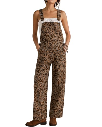 luvamia Women's Leopard Denim Overalls - 21.59- 25.79 w/ Code + 40% Off Code VYCS2AWE - image 1