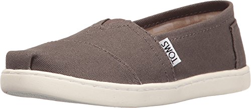 TOMS Unisex-Child Espadrille Sneaker, Grey , 3.5 Big Kid