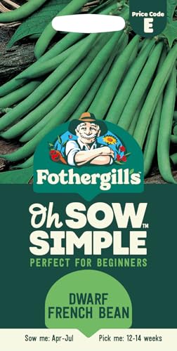 Fothergills Oh Sow Simple Dwarf French Bean Vegetable Seeds Sow: AprMay Green