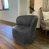 koinor lederarten  Koinor Sessel Igor Leder A-India-Night Grau mit Metalldrehring