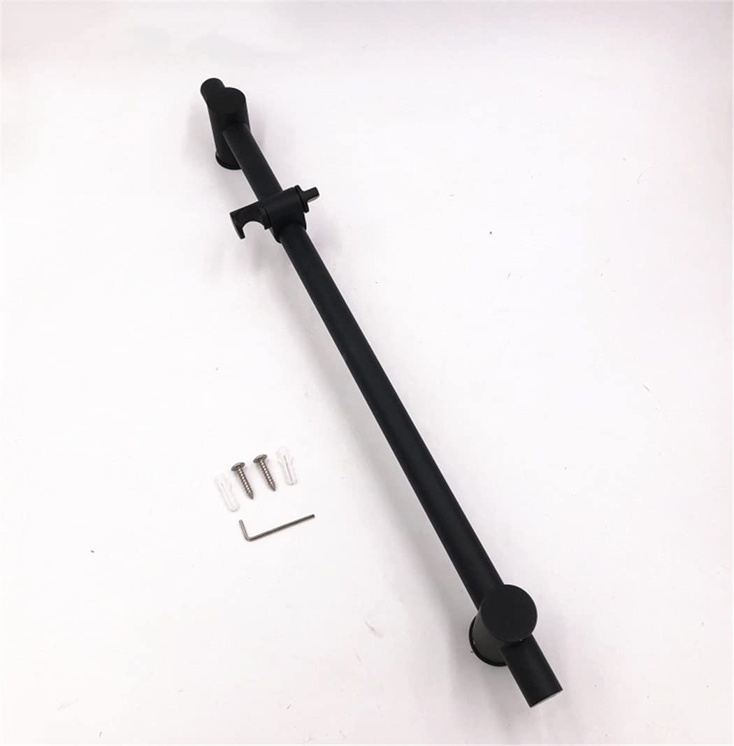 Douchette coulissante inox 304 noir mat pour salle de bain