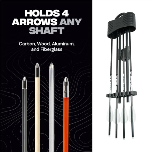 BALLISTA Crossbow Quiver – Fits 4 Arrows (5.5 mm-8.8mm) – Quick-Detach 20 mm Picatinny Mount – Lightweight & Durable