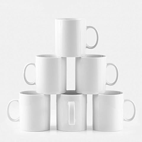 Amuse- Professional Barista Classic Large Mug for Coffee, Tea, Chocolate or Latte- Set of 6- 16 oz Cover
