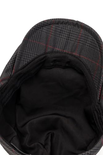 Image of Cotton Newsboy Cap,Breathable Ivy Gatsby Cabbie Beret Hat for Men's Women Driving Hunting Golf
