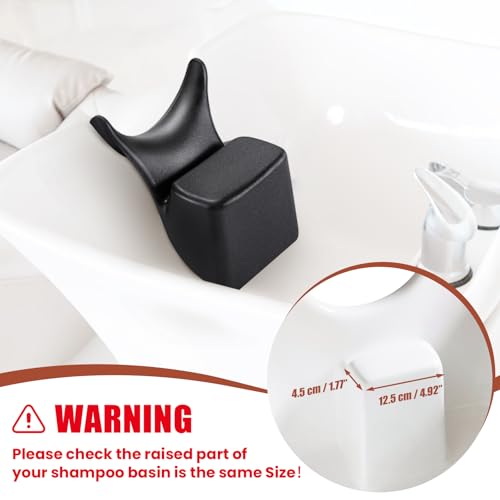 Noverlife Shampoo Bowl Neck Rest, Comfortable Hair Salon Rubber Cushion Shampoo Sink Gel Neck Pad, Professional Hair Washing Pillow Support for Home Salon, Beauty Salons, Barbershop, SPA